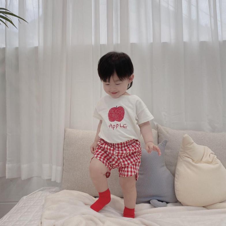 Kids Baby Girl Boy Clothes Set Tops Solid Cartoon Short Sleeve Shirt Crop Pants Summer Casual Outfit Sets Girls Boys 0-4Y
