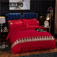 4pcs Bed Cover Set Coral Flannel Winter Duvet Cover Bed Sheets Comforter Bedding Sets