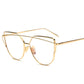 Metal Eyeglasses Frame Fashion Women Men Titanium Brand Glasses Frames Gold Shield Frame With Glasse