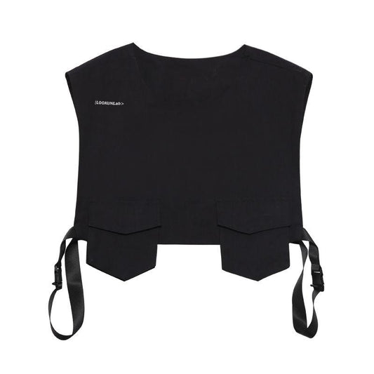 Spring and Summer Men's Vest High Street Performance Wind Tooling Short Hedging Outer Vest Handsome Thin Top