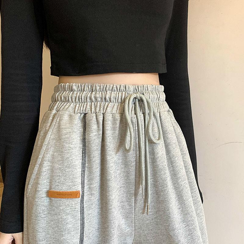 Women's Spring Summer and Autumn New Nine-point Leisure All-match Sports Harlan Pants Female Students Korean Version of Loose