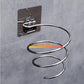Stainless steel rack hair dryer storage rack strong and seamless free punching bathroom wall hanging rack sticky hook