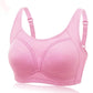 Anti-glare No Steel Ring Gathered Large Size Bra Big Breasts Show Small Hollow Design Breathable Sweat-absorbing Anti-sagging Bra