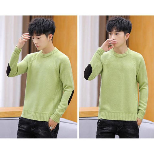 Knitted Man Sweater Fashion Men Casual Autumn Mens Sweaters Fake Shirt Collar Warm Winter Pull Homme