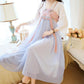 Chinese Improved Han Dynasty Clothing Dress Summer Female Student Embroidered Antique Ancient Costume Fairy High Waist Mid-sleeve Chiffon Long Skirt