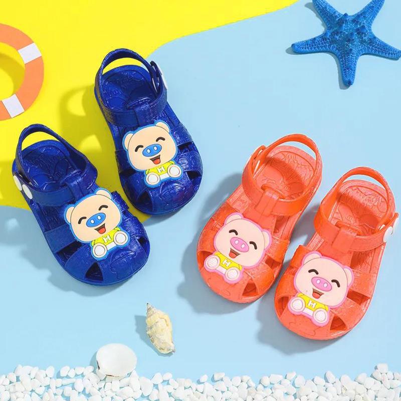 Baby Sandals Boys and Girls Baotou Toddler Infant Non-slip Hole Shoes Summer Soft Bottom