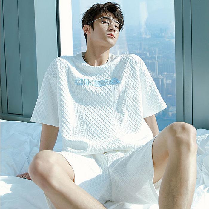 Summer Men's Plus Size Sports Suit Short-sleeved T-shirt + Running Casual Shorts Handsome Two-piece Set