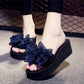 Women Brand Sandals Women Sandals Flat Shoes Bowknot  Flower Flip Flops