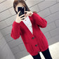 Spring and Autumn Knitted Sweater Cardigan Casual Jacket Thick Loose Young Women's Top