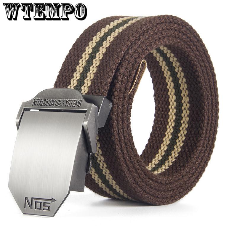 Striped Adult Men Knitted Men Casual Belts Canvas Belt Plus Size Strap Male Tactics Belt