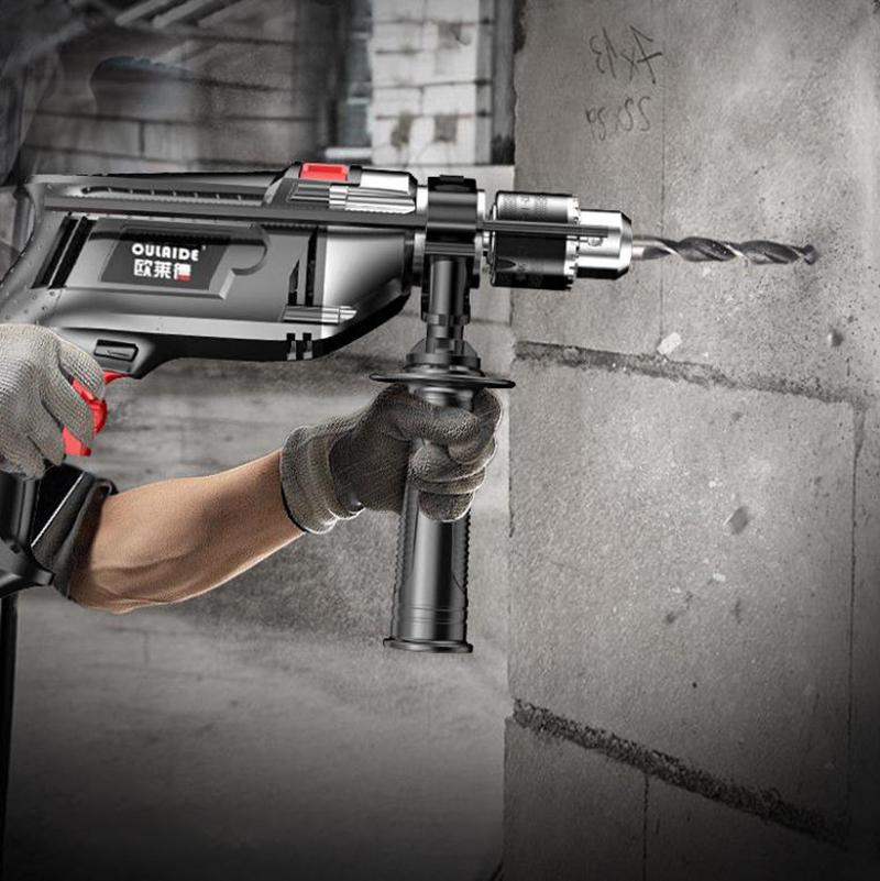 1380W Luxury Impact Drill Set Electric Screwdriver Plug-in Electric Drill for Drilling Cutting and Polishing