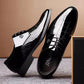 Mens Leather Shoes Men's Dress Shoes British Style Lace Up Pointed Toe Flats Big Size