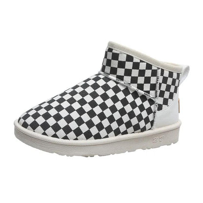 Autumn and Winter Snow Boots Women's Thickened Fleece Waterproof and Non-slip Cotton Shoes