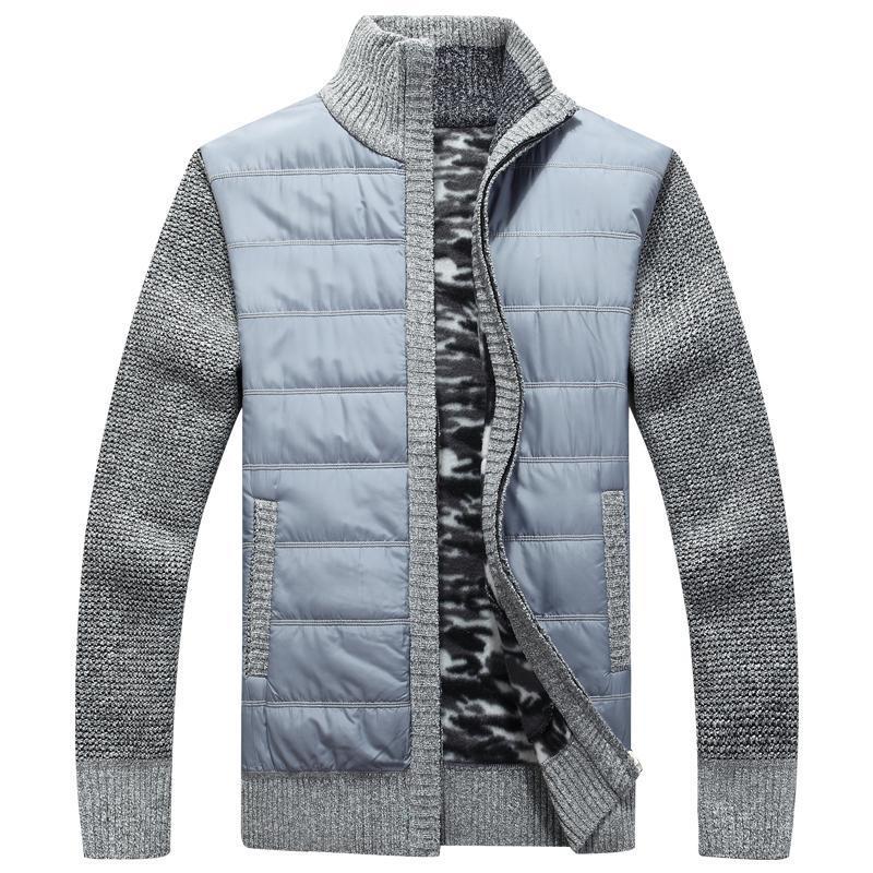 Autumn and Winter Men's Jackets Plus Velvet Thick Coats Men's Plus Size Casual Cardigan Jacket Plus Size Zipper Warm Top