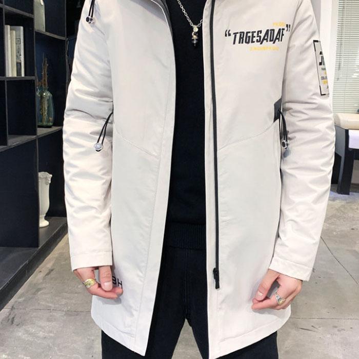 WTEMPO Campus Windbreaker Hooded Jacket Casual Loose Coat Comfortable Trend Top for Teenage Students Men