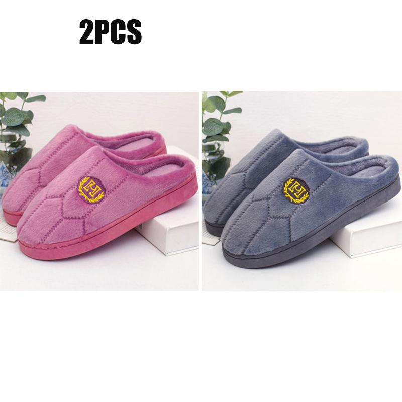 Women's Indoor Cotton Slippers Thick-soled Non-slip Home Household Couple Slippers Men's Warm Thick Plush Slippers