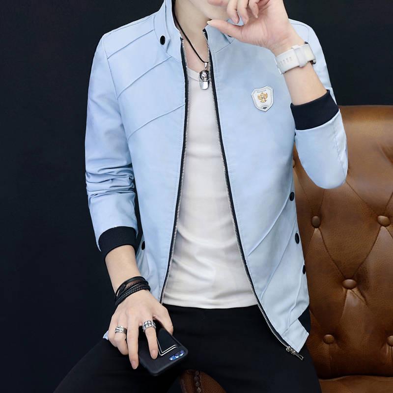 Jacket Men Autumn Casual Solid Fashion Slim Zipper Bomber Jackets Men Overcoat Mens Pilot Jackets