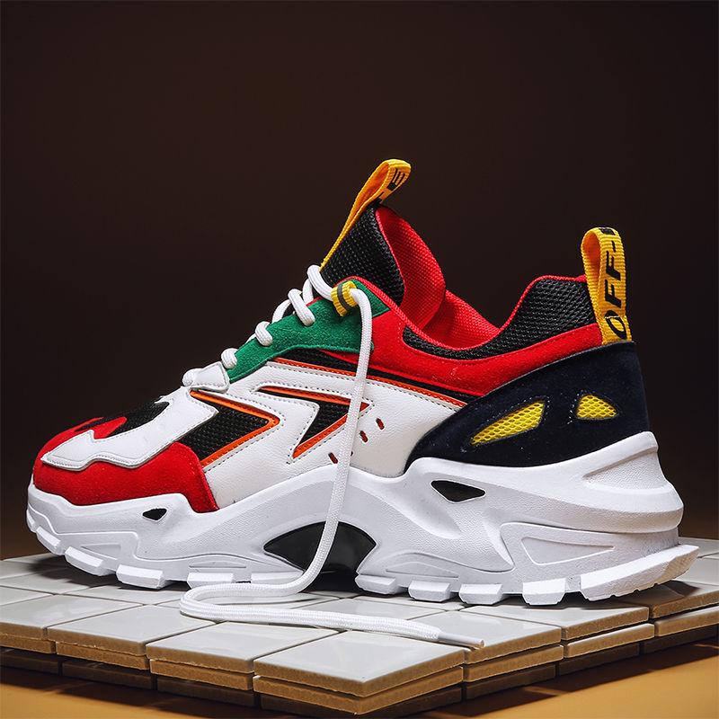 Daddy shoes Fashion casual sports male students running shoes thick sole hard sole wear-resistant