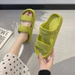 Slippery Slippers Ladies Summer Outside Wear Sandals Home Bathroom Bath Non-slip Sponge Cake Bottom Sandals and Slippers Outdoor Beach Shoes
