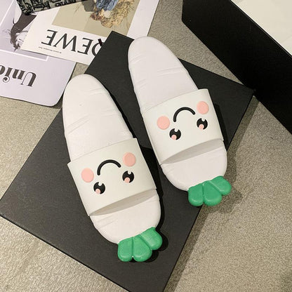 Creative Carrot Slippers Female Fashion Home Parent-child Sandals and Slippers Bathroom Bath Non-slip Slippers