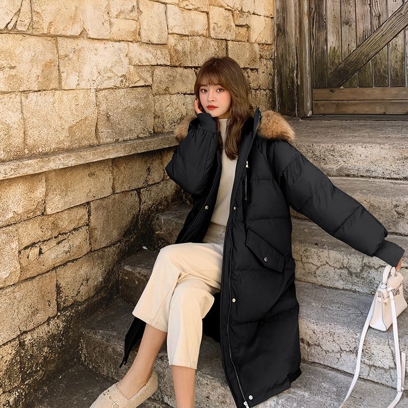 Winter Sisters Wear Student Down Padded Jacket Women Korean Mid-length Thick Fur Collar Padded Jacket