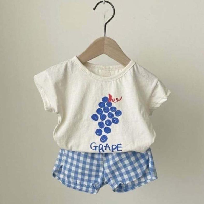 Kids Baby Girl Boy Clothes Set Tops Solid Cartoon Short Sleeve Shirt Crop Pants Summer Casual Outfit Sets Girls Boys 0-4Y
