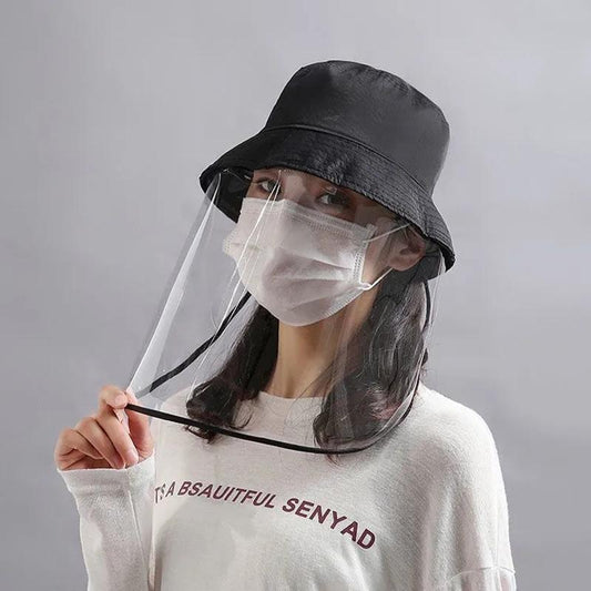 Anti-dropping Fisherman's Hat Protective Cap Anti-oil Fume and Dust-proof Full Protective Cover Sunscreen Isolation Face-covering Hat