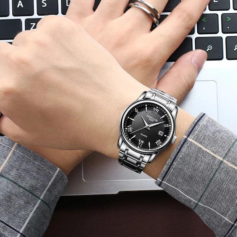 Men's Automatic Machinery Watches Simple Fashion Business Watch Waterproof Male Calendar Wristwatch
