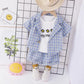 Boy's Suit Summer Foreign Style Children's Clothing Men and Women Baby Handsome Summer Short-sleeved Three-piece Suit
