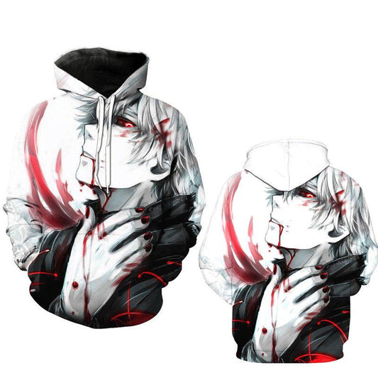 Men Hoodies 3D Tokyo Ghoul Hoodies Pullovers Men/Women's Leisure Hat Sportswear Men's