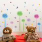 [Wall sticker ]Fantasy Flowers Dandelion Dots Butterfly Wall Stickers For Kids Rooms Kitchen Bathroo