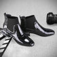 Chelsea Booties Ankle Boots Women Short Patent Leather Thick High Heels Martin Botas Winter Shoes