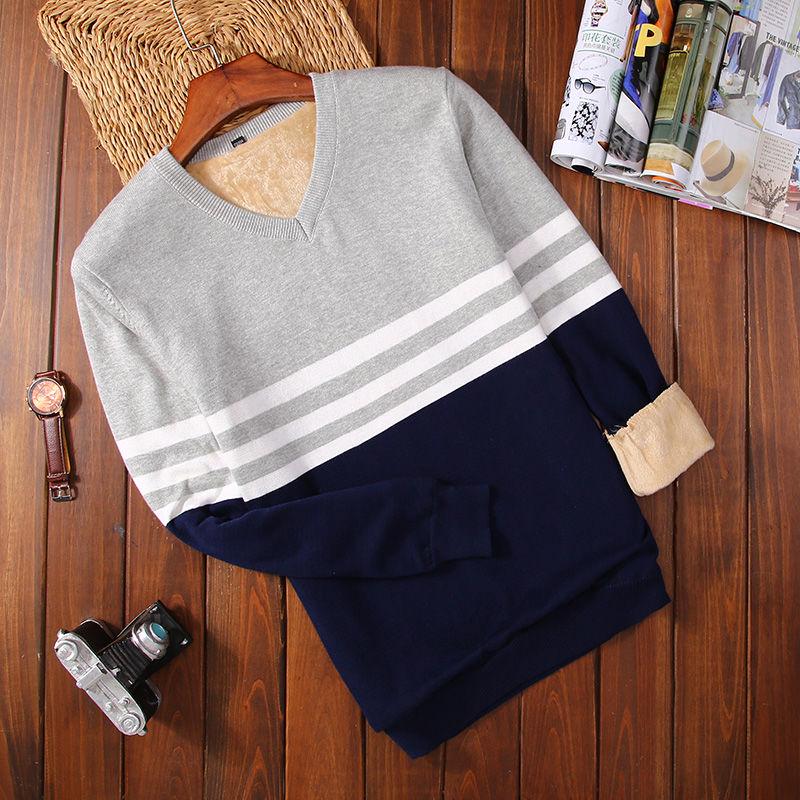2019 Winter Casual Men's Sweater Stripe Knittwear Mens Sweaters Pullovers Pullover Men Pull Homme