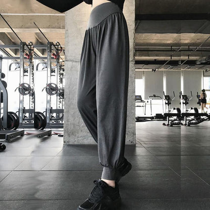 Sports Pants Women's Loose Trousers Leggings Running Fitness Pants Black Quick-drying High-waist Casual Yoga Dance Pants Jogging Trousers