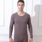 Fever Seamless Warm Long-sleeved T-shirt Men's Autumn and Winter Plus Velvet Padded Round Neck Bottoming Shirt Top