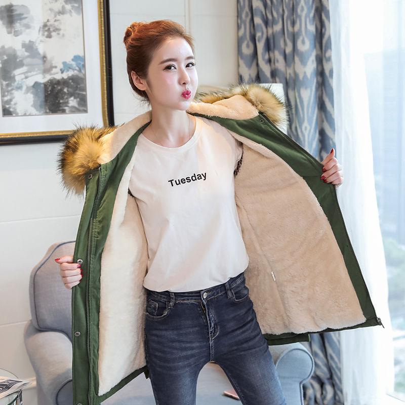 Winter Korean Version  The New Cotton-padded Jacket Women's Mid-length  Plus Velvet Thick
