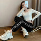 Girls Spring and Autumn Casual Pants High-waisted Feet All-match Panties Ladies Loose and Thin Sports Ninth Pants
