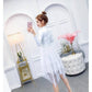 High Cold Irregular Suit Skirt Waist Was Thin Double-breasted Mesh Gauze Jacket Dress