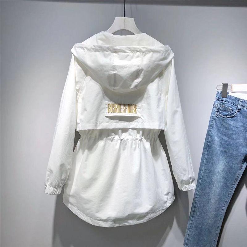 Women Trench Coat Long Sleeve Short Windbreaker Turn-down Collar Casual Overcoat Female  Streetwear