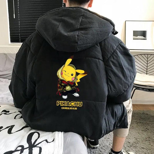 Bread Clothing Male Students Korean Short Cotton Clothing Winter Fashion Trend Loose Plus Size Cotton-padded Jacket Thick Warm and Cold-proof Jackets