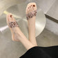 Plastic Crystal Slippers Women Wear Non-slip Sandals Slippers Rhinestone Herringbone Fashion All-match Crystal Shoes Please buy the bigger one