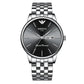 Business Wristwatch Men machinery popular fashion simple Male Clock all steel  Luxury Men's Watch