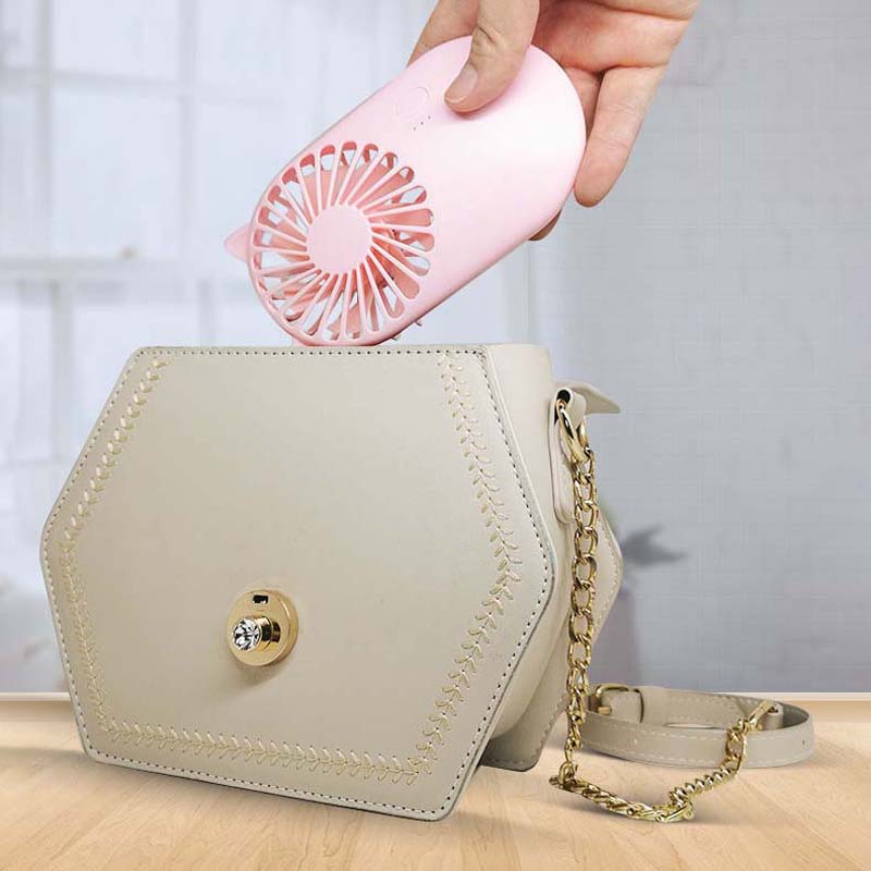 USB Mini Fan Silent and Strong Wind Hand-held Rechargeable Desktop Portable Portable Small Fan