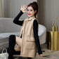 Autumn and Winter Lamb Hair Vest Women's Mid-length Pocket Waistcoat Student Casual Solid Color Jacket