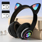 Cat Ear Headset 5.0 Bluetooth Headset Heavy Bass Mobile Game Computer Universal Noise Reduction High Quality Headset