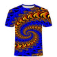 Spiral Colorful Shirt Men Tees Summer 3D Half Sleeve T-shirt Casual Breathable Pullover Personality Streetwear