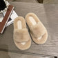 Fashionable Furry Cotton Slippers Ladies Slippers Keep Warm In Autumn and Winter Leisure Home Furnishing