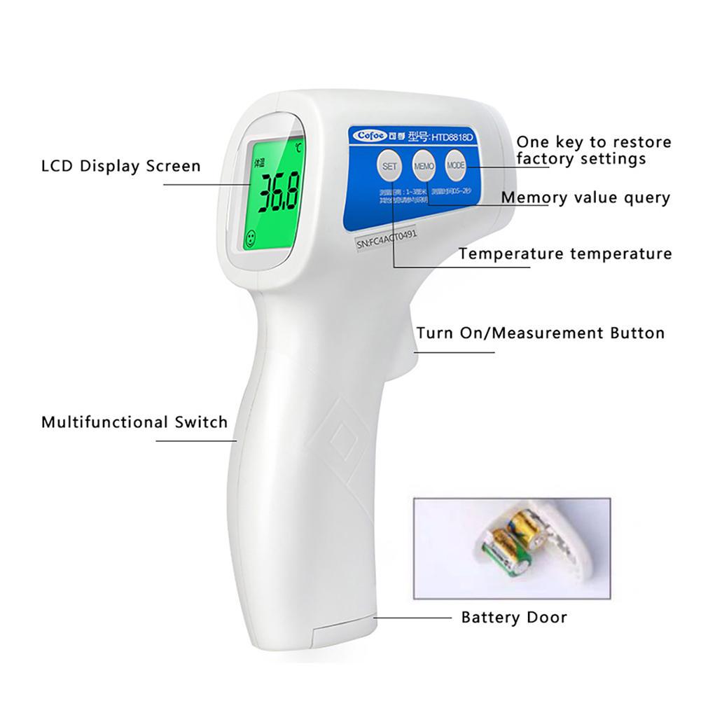 Professional Non-Contact Digital IR Infrared Body Fever Thermometer Children Forehead for Baby/Adult