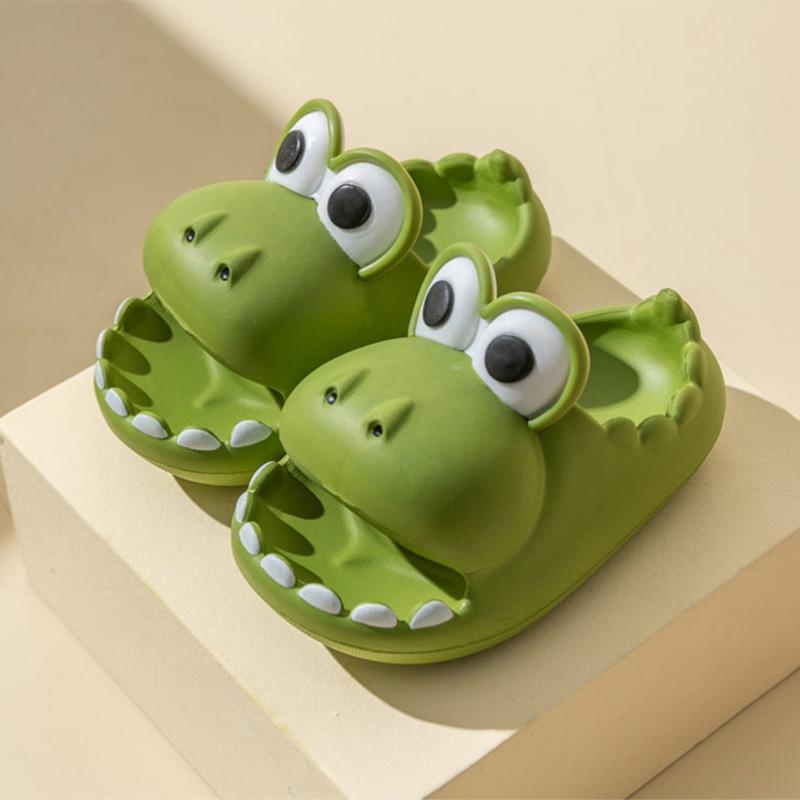 Children's Slippers Summer Boy Cartoon Dinosaur Thick Bottom Soft Bottom Non-slip Indoor Household Baby Children Parent-child Sandals and Slippers