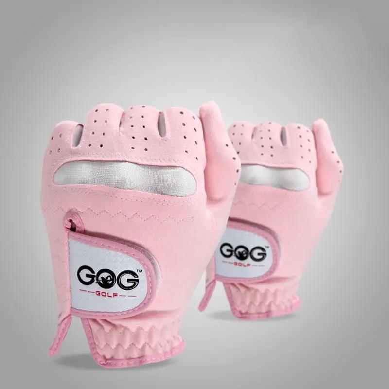 Golf Gloves Imported Super Slim Cloth Suede Breathable Wear-resistant Ladies Two-handed Sports Gloves